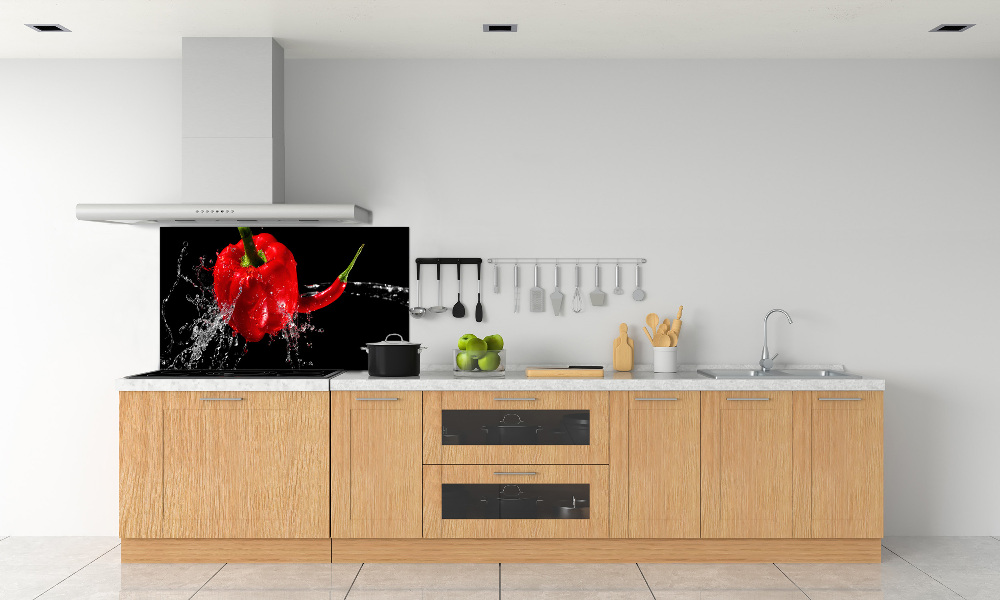 Cooker splashback Red peppers