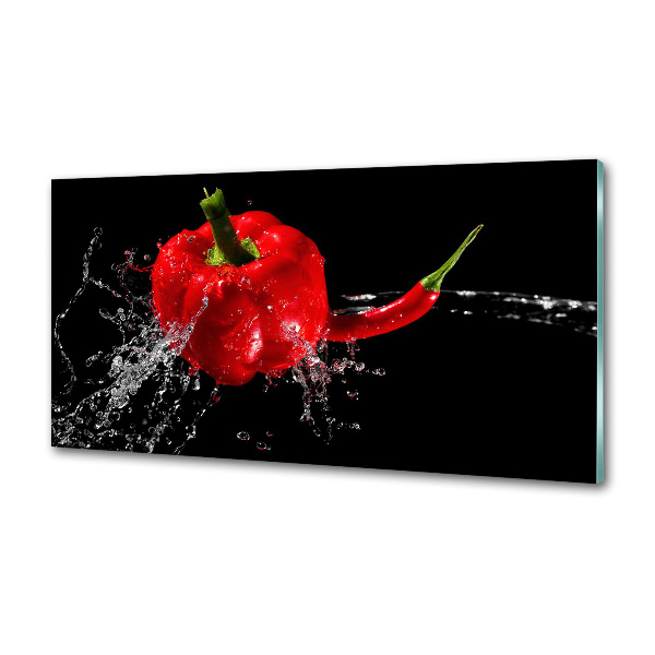 Cooker splashback Red peppers