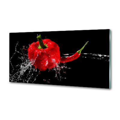 Cooker splashback Red peppers