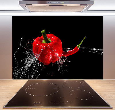 Cooker splashback Red peppers