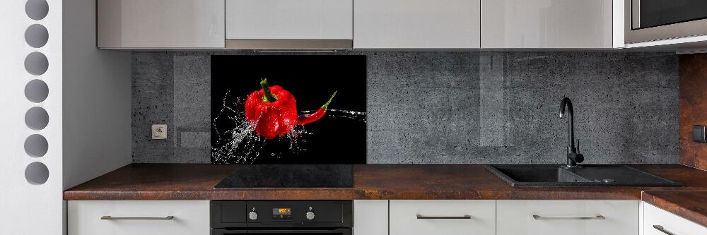 Cooker splashback Red peppers