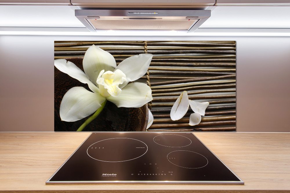 Hob splashback Orchid