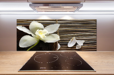 Hob splashback Orchid