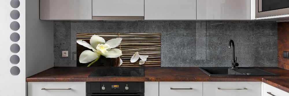 Hob splashback Orchid