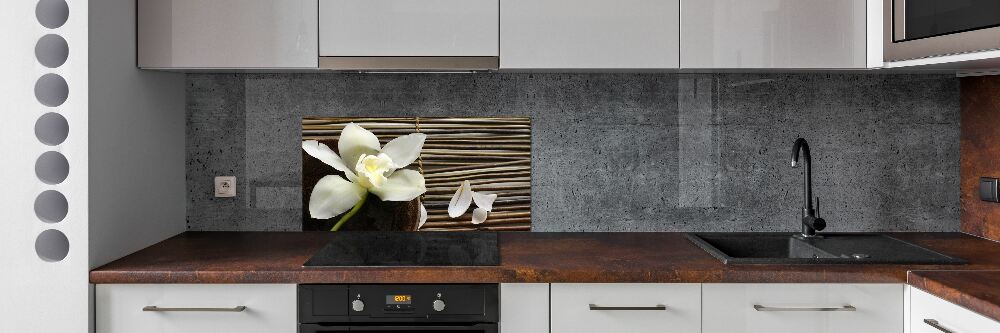 Hob splashback Orchid