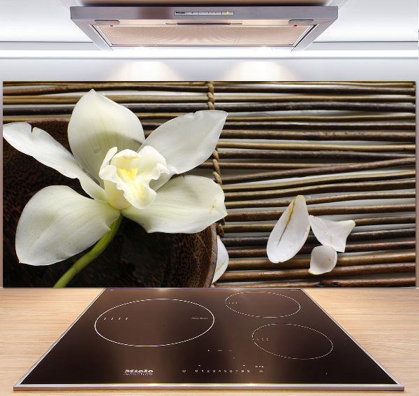 Hob splashback Orchid