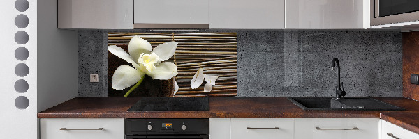 Hob splashback Orchid