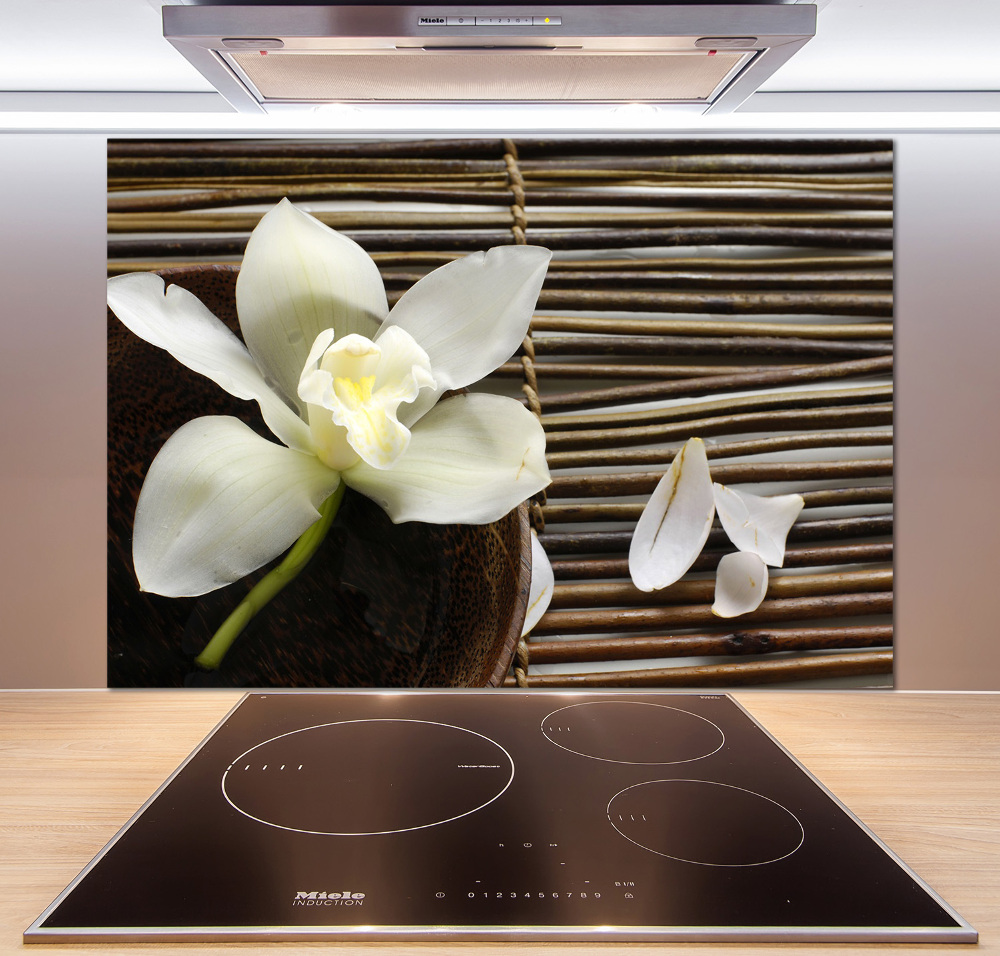 Hob splashback Orchid