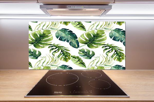 Kitchen splashback Tropical leaves