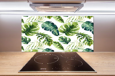 Kitchen splashback Tropical leaves