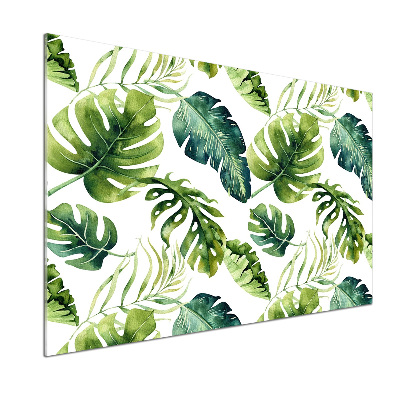 Kitchen splashback Tropical leaves