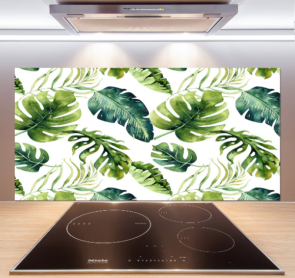 Kitchen splashback Tropical leaves