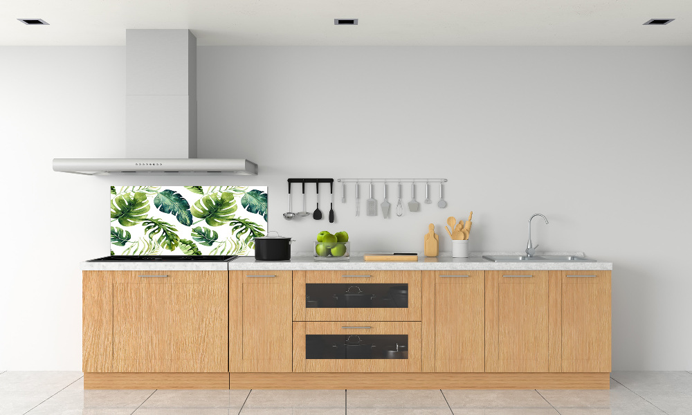 Kitchen splashback Tropical leaves