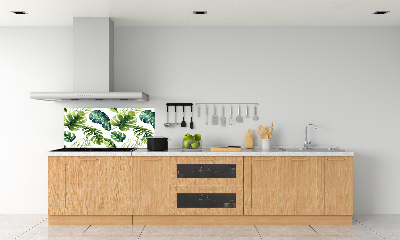 Kitchen splashback Tropical leaves