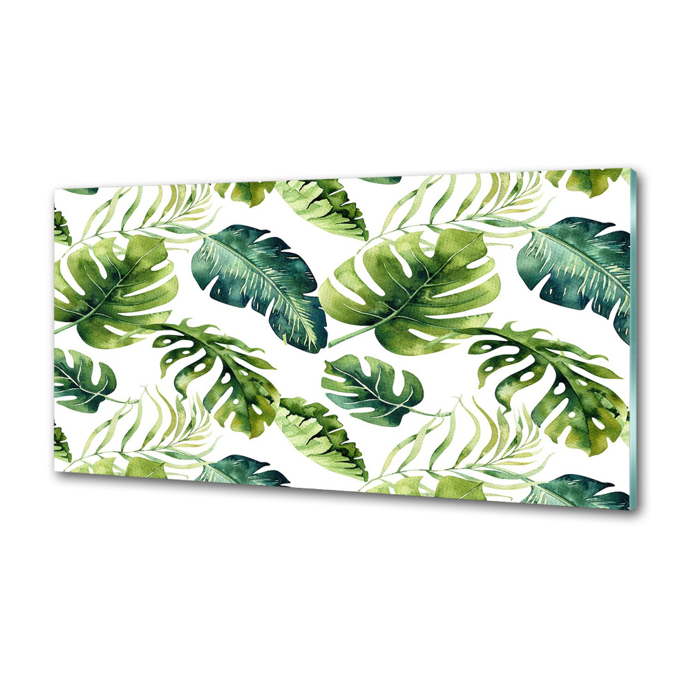 Kitchen splashback Tropical leaves