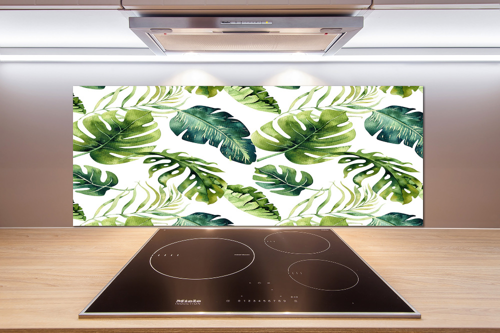 Kitchen splashback Tropical leaves