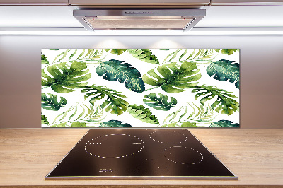 Kitchen splashback Tropical leaves