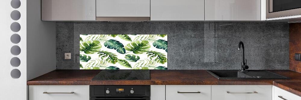 Kitchen splashback Tropical leaves