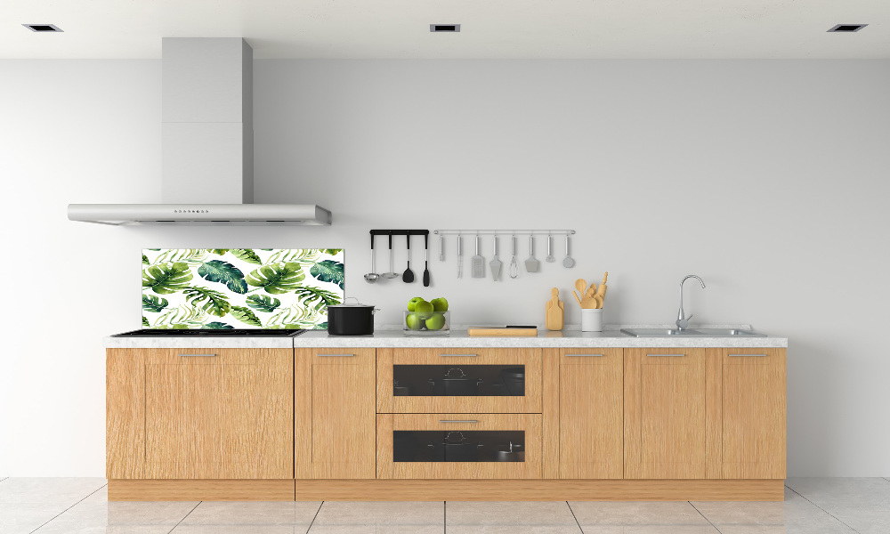 Kitchen splashback Tropical leaves