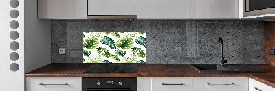 Kitchen splashback Tropical leaves