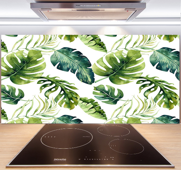 Kitchen splashback Tropical leaves