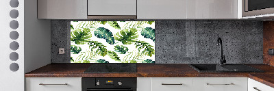 Kitchen splashback Tropical leaves