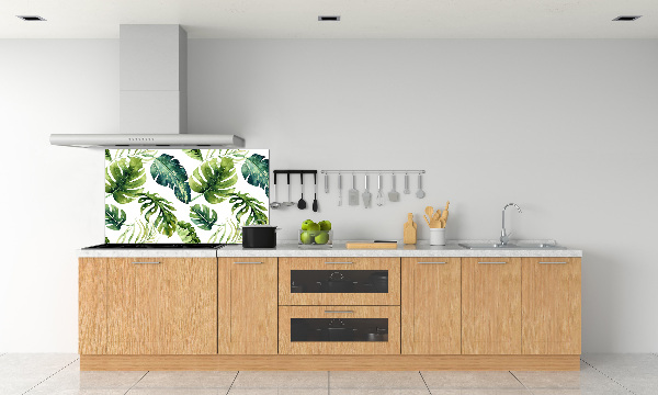 Kitchen splashback Tropical leaves