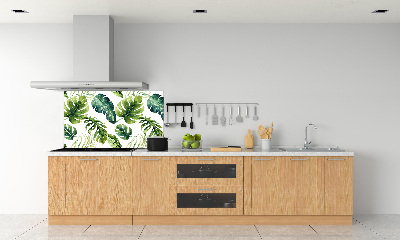 Kitchen splashback Tropical leaves