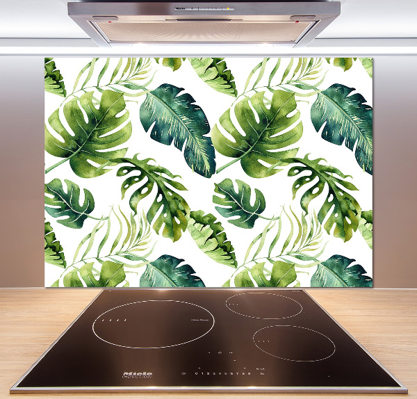 Kitchen splashback Tropical leaves