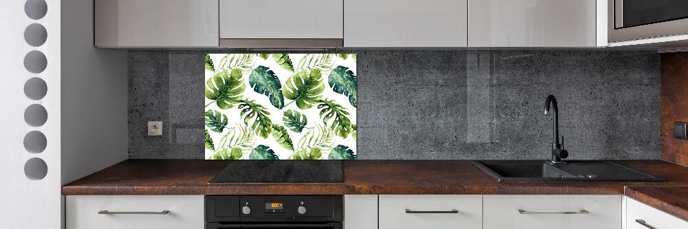 Kitchen splashback Tropical leaves