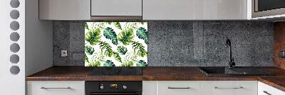 Kitchen splashback Tropical leaves