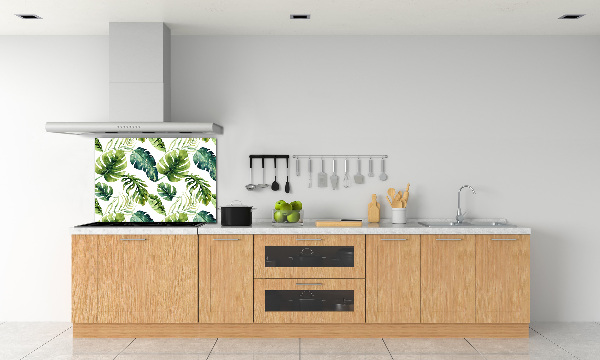 Kitchen splashback Tropical leaves