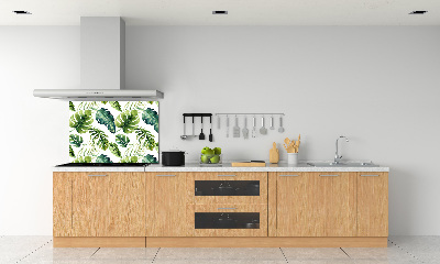 Kitchen splashback Tropical leaves