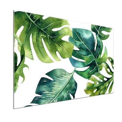 Kitchen wall panels Tropical leaves