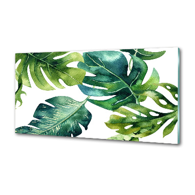 Kitchen wall panels Tropical leaves