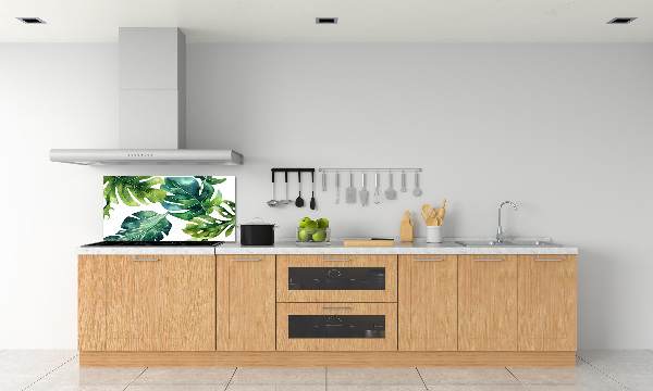 Kitchen wall panels Tropical leaves