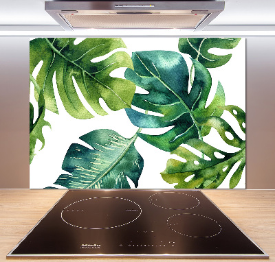 Kitchen wall panels Tropical leaves