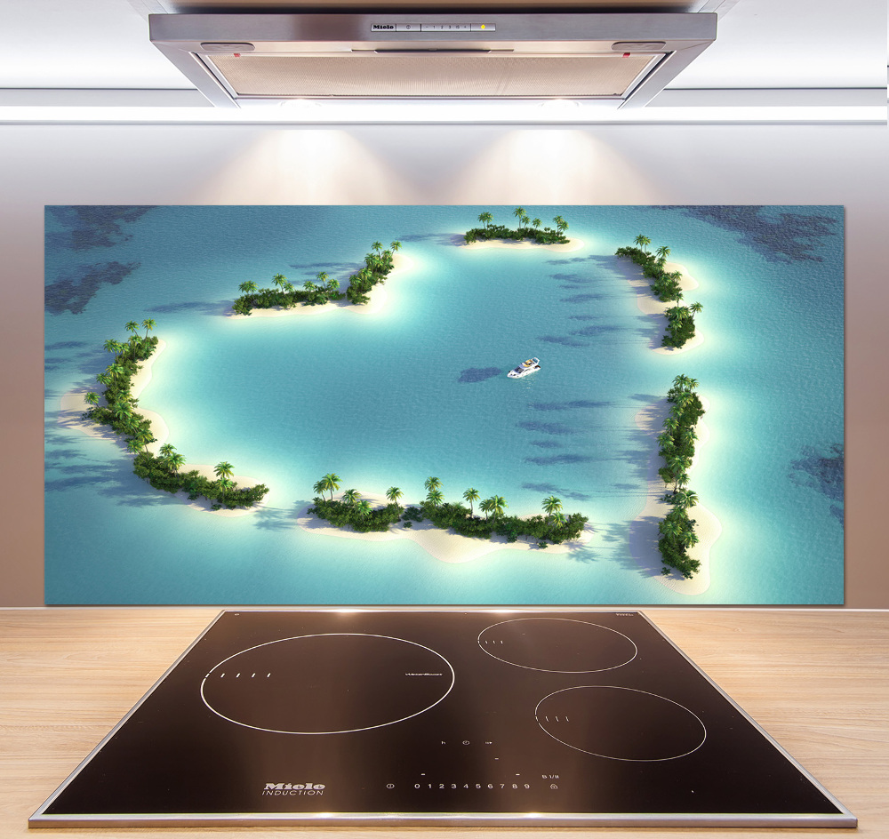 Cooker splashback Islands shape