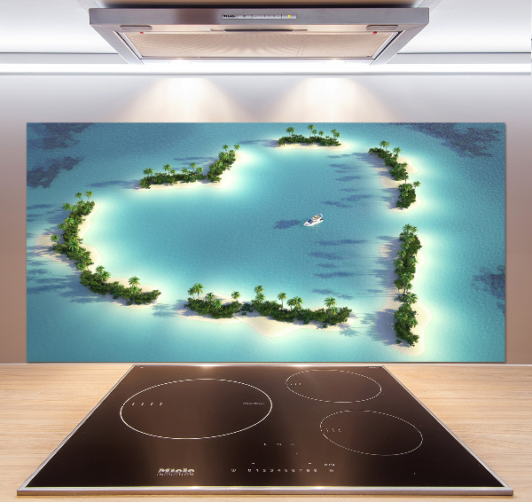 Cooker splashback Islands shape