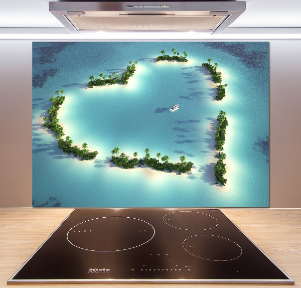 Cooker splashback Islands shape