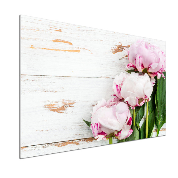 Kitchen splashback Peonies