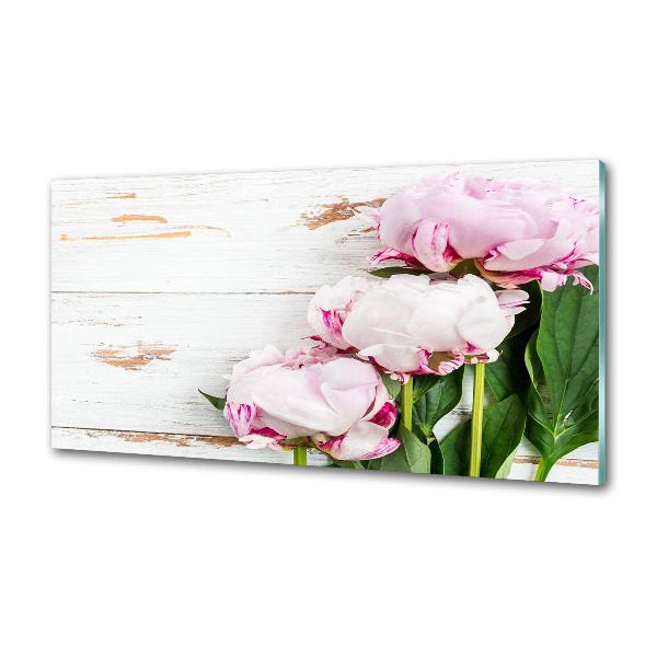 Kitchen splashback Peonies