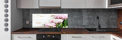 Kitchen splashback Peonies