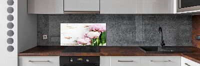 Kitchen splashback Peonies