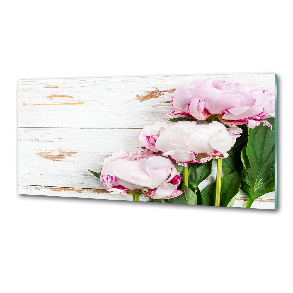 Kitchen splashback Peonies