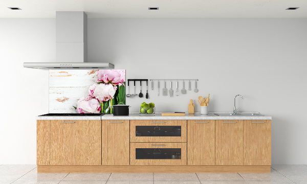 Kitchen splashback Peonies