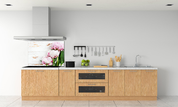 Kitchen splashback Peonies