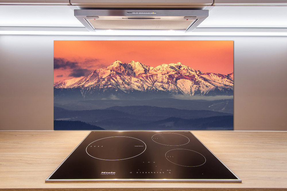 Cooker splashback Sunrise of the Tatra Mountains