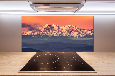 Cooker splashback Sunrise of the Tatra Mountains