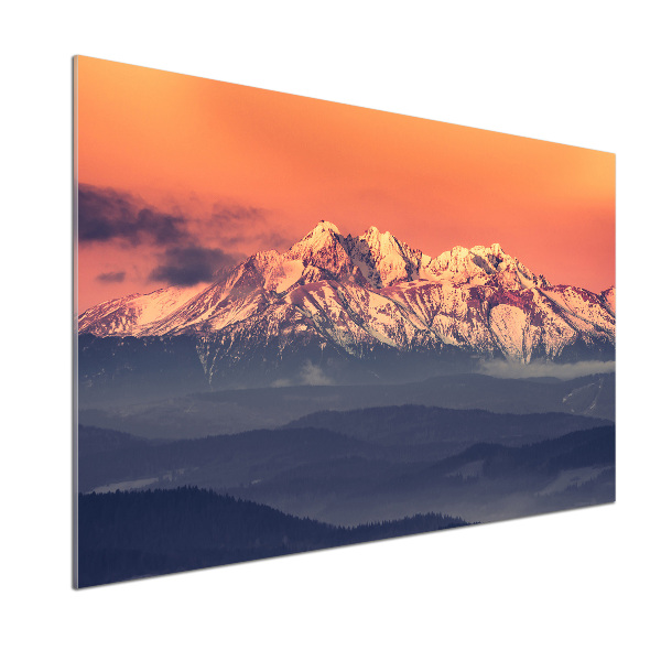 Cooker splashback Sunrise of the Tatra Mountains